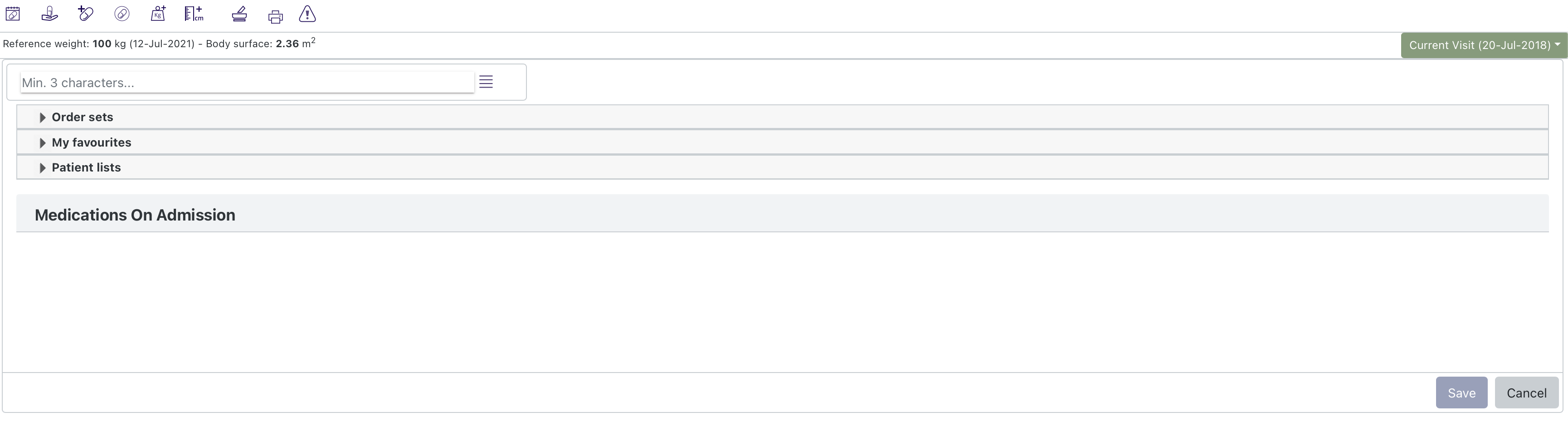 Entering a new medicines from the search bar.png