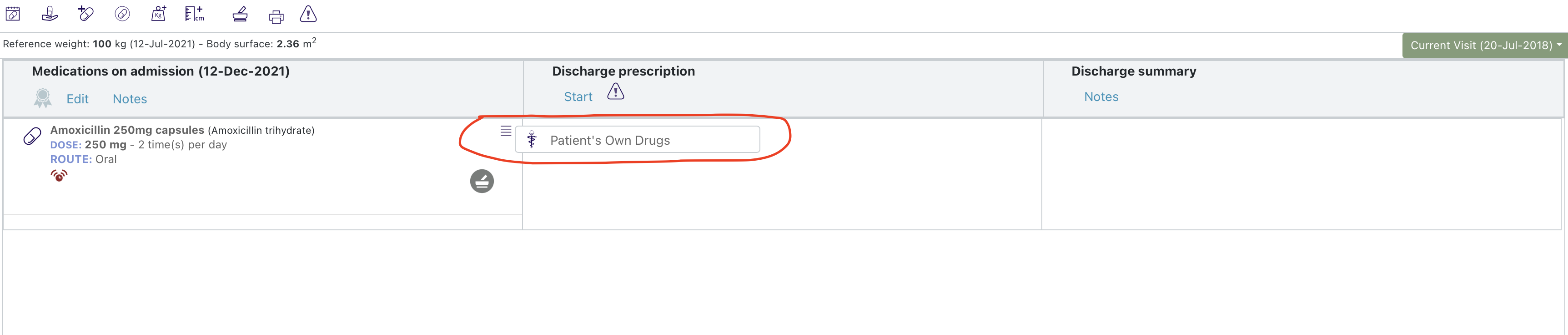 images/application screenshots/Patients Own Drugs menu.png